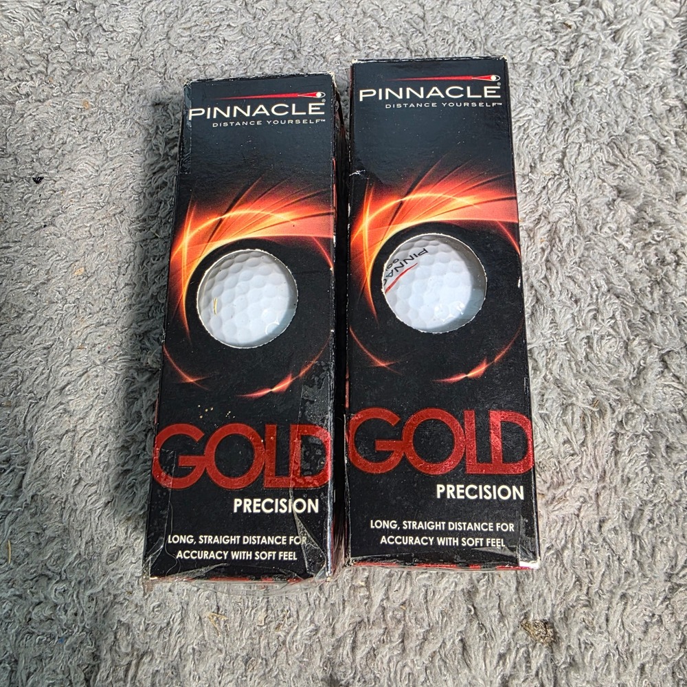 Pinnacle Gold Precision Golf‎ Balls White 2 Sleeves 6 Balls Total Unisex NEW